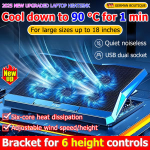 【24 hours delivery】laptop cooler laptop radiator with fan laptop cooling stand 6 strong fans cooling fan usb laptop cooling fan laptop stand with fan for 13-18 inch stand laptop fan