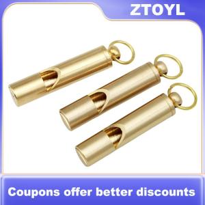 【ZTOYL】 Brass Whistle High Decibel Portable Outdoor Whistle Hiking Camping Life-Saving Whistle Referee Training Whistles Outdoor Gadgets