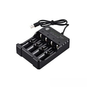 4-Slot Smart Charger for Universal Battery Portable USB 3.7V Charger for Li-ion 18350 18500 18650 14500 14650 16650 Etc
