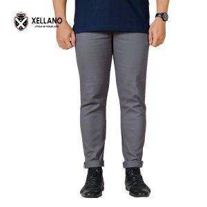 Celana Chino Pria Melar Stretch Abu Grey Jumbo Ezra Series Dewasa Slimfit 27-38