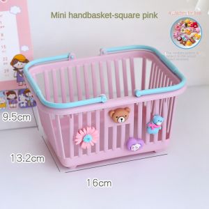 VIVOLILV【🔥on sale】ตะกร้าอาบน้ำพลาสติก การ์ตูนกล่องช้อปปิ้งแบบพกพา  Sanrio ตะกร้าเก็บโต๊ะ ในทางปฏิบัติและสวยงาม