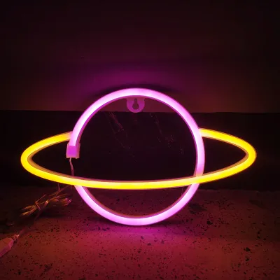 [Tặng Móc Treo] Đèn led NEON treo tường trang trí phòng ngủ dùng pin và USB decor phòng ngủ đồ trang trí phòng ngủ