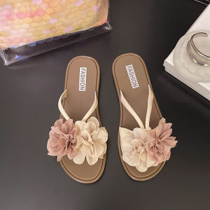 Free Shipping New Double-Flower Sandals For Women Perfect With Dresses For Summer Outdoor Wear Offering A Sophisticated Look Ideal For The Beach