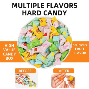 Fruit Candy Multiflavored Hard Candy Highcolor Candy Fruit Flavor Hotel Catering Snacks