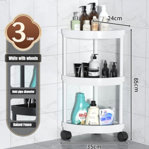 NestNest Home|Bathroom Corner Shelf Toilet Gap Storage Rack Tri-Corner Rack With Wheels For  Kitchen