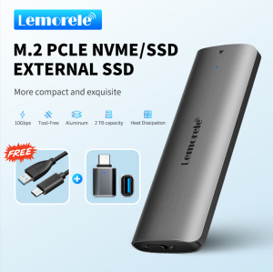 Lemorele SD1L กล่อง SSD NVMe 10Gbps อินเตอร์เฟซ Type-C3.2 สนับสนุน 4TB รองรับ 2230/2242/2260/2280 เครื่องมือฟรีและถอดประกอบ โทรศัพท์มือถือคอมพิวเตอร์ทั่วไป