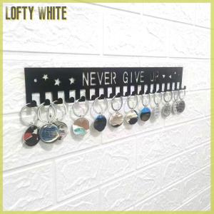 Lofty White Medal Display Rack Metal Medal Hanger Holder Organizer Wall Mounted Large Capacity Award Holder For Race Soccer Karate