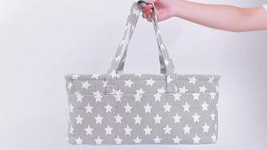 ผ้าอ้อมถาดเก็บของ Baby Travel กล่องเก็บของพกพา Clouth ผ้าอ้อมกระเป๋าถือใหญ่พิเศษ Multi-ตะกร้าแบ่ง Multifunctional ถังขยะสถานรับเลี้ยงเด็กตะกร้า