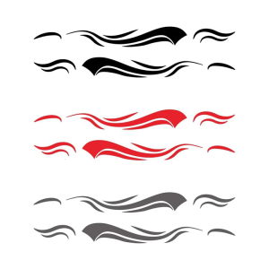 Waterproof Motorhomes Car Stickers Decals Suitable for SUVs and Offroads Vehicles with Unique Stripes and Various Color
