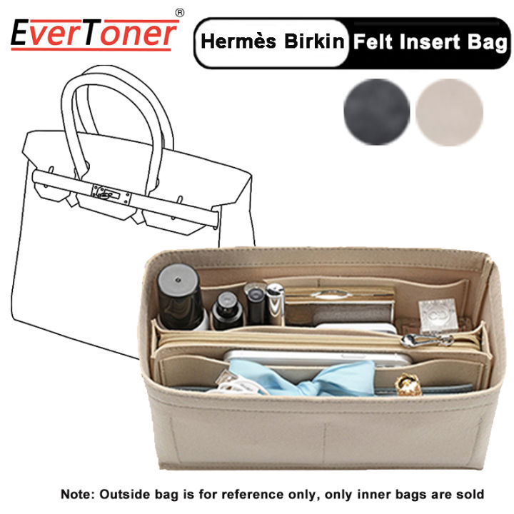 EverToner Felt Cloth Insert Bag Organizer for H-BirkinBag 25 30 35