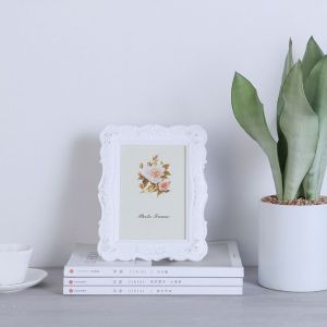 SDFBN สไตล์นอร์ดิก กรอบรูปสีขาว อินส์ รูปร่างที่ละเอียดอ่อน กรอบรูปแขวนผนัง สร้างสรรค์และสร้างสรรค์ ดีไอวาย ขาตั้งแสดงภาพ ภาพแสดง