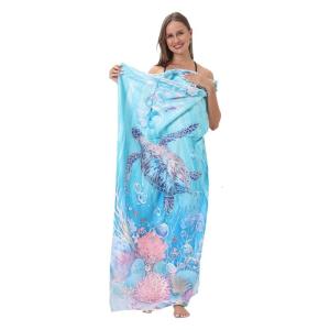 Soft Microfiber Beach Towel Storage Bag Compact Foldable Designs Quick Drying for Outdoor Activities