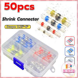 BIBLIO BIBLIO 50PCS Solder Seal Wire Connector Waterproof Heat Shrink Middle Connection Terminal Combination Box