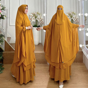 BISA COD! One Set Gamis Syari Jubah Kode WASIMA Bahan Ceruti Babydoll Premium By Ory AjeZas Collect