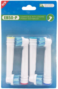 Oral B replacement Toothbrush head Compatible 4 Pcs set Cross Action Electric Toothbrush Heads Replacement Sensitive Gum Care Brush Heads Profession Oral Clean