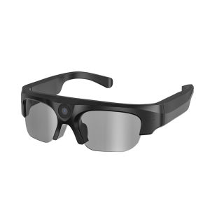 NineWind  XV16 new DV bluetooth glasses can call and listen to music waterproof and sweat-proof sports shooting bone conduction smart glasses White camera Free blue light lenses