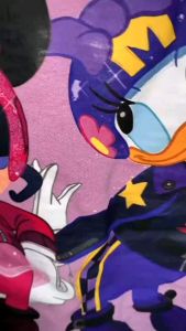 Setelan Anak perempuan Lengan Panjang motif miki Bahan crinkle Usia 4-13 tahun anak tanggung