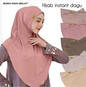 cod  Hijab Bergo Dagu Malay Instan Soft Ped Bergo Dagu malaysia Size L label akrilik hijabdagu malay jersey
