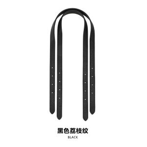Ma Huangshi MHS-B-37 Genuine leather glossy patent leather handbag with perforated handle and black cross-patterned leather strap