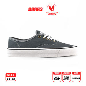 Dorks Otentik Grey - Sepatu Sneakers Casual Pria Wanita Sepatu Sekolah Dorks