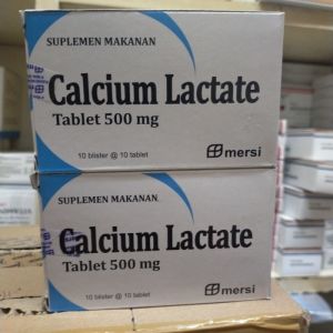 MERSI High-Quality Calcium Lactate 500mg Bone & Joint Support Tablets - 100 Tablets in Blister Pack