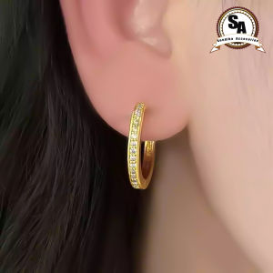 Anting Jepit Baris satu Full Mata Titanium