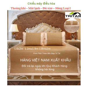 Chiếu điều hoà chiếu mây điều hoà hàng VN size 160x200cm Chất liệu sợi mây tổng hợp thoáng mát dễ vệ sinh lau chùi- Thảm Trí Tài