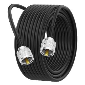 PL259 UHF Coaxial Cable RG58 UHF Male to Female Low Loss CB Coax Antenna Extension Jumper Cord for HAM Radio Antenna Analyzer Dummy Load SWR Meter - 1M/3.2FT