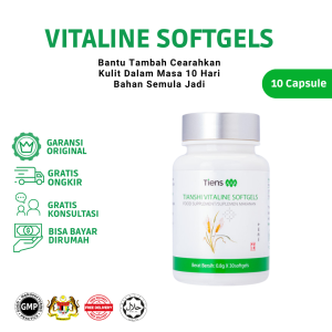 Ubat Pemutih Badan Vitaline Softgels 10 Capsule - Body Whitening Halal Memutihkan Seluruh Tubuh