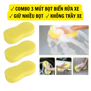COMBO 3 MÚT BỌT BIỂN RỬA XE Giữ Bọt Nhiều Rửa Xe Máy Rửa Xe Ô tô Rửa Nhà Bếp Bọt Nhiều Tiện Lợi