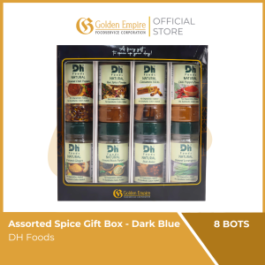 DH Foods Spice Gift Box Set Assorted Chili Flakes Cinnamon Black Pepper Five Spice Ginger Turmeric Star Anise Lemongrass