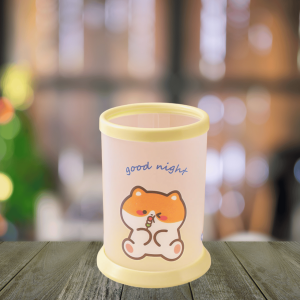 Ống đựng bút để bàn hình tròn ống cắm bút đa năng có thể gấp gọn đồ dùng học tập dễ thương cho học sinh