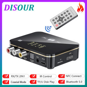 DISOUR Bộ Thu Phát M8 NFC Bluetooth 5.0 Bộ Chuyển Đổi Âm Thanh Không Dây Độ Trễ Thấp Âm Thanh Nổi AUX 3.5Mm Đồng Trục Quang Học RCA TF/U Đĩa Chơi/Điều Khiển Hồng Ngoại/Máy Chiếu/Bộ Khuếch Đại