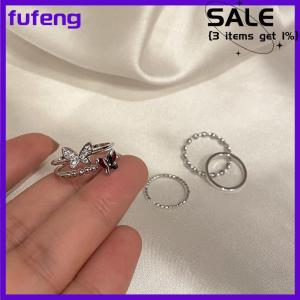 fufeng Butterfly Metal Punk Rings Cool Adjustable Index Finger Ring Fashion Knuckle Jewelry For Women Teen Jewelry Gifts Accessories