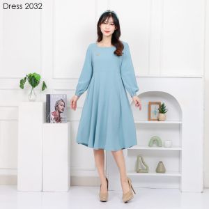 VIOREN Dress outfit simple lengan panjang elegan bahan Bublel spandek premium dress kekinian (32)