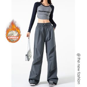 Jeep tinh thần không thấm nước và Windproof quần dài Phụ nữ mùa đông quần giữ ấm màu đen (S-5XL)