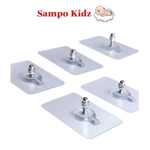 Miếng Dán Vít dán tường Kèm Ốc Vít Để Treo Đồ/ Gắn Giá Kệ/ Dán Thanh Chắn Giường Chịu Lực 5 - 10Kg