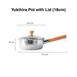 ✨New Arrival✨KANDA Yukihira Pot Saucepan With Lid 18CM/20CM 雪平锅 Milk Pot Small Pan 443 Stainless Steel