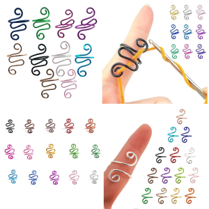 10/14/15 Pcs Crochet Rings Adjustable Crochet Tension Rings Open Finger Rings Crochet Tension Rings Knitting Accessories