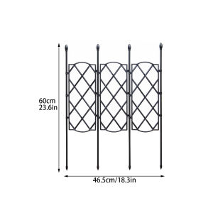 [Kitsmall] โครงไม้ระแนงสำหรับไม้เลื้อยโครงไม้ระแนงแบบเหล็กสำหรับปลูกต้นไม้ในสวนสีดำ