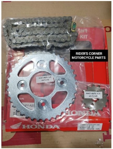 XRM 125 Chain & Sprocket Set 064CS-KPY-A20 (39x14T-420) Honda Genuine /  Original | Lazada PH