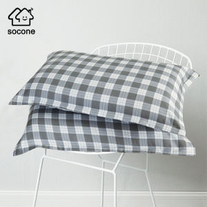 Socone 2pcs 50x80cm Cotton Blend Pillow Case Envelope Closure Washable Pillow Cover