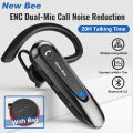New Bee LC-B45 Bluetooth Earphones DSP+CVC8.0 Noise Reduction Bluetooth 5.0 Wireless Earphones 20hrs Talking Time Wireless Headset for Android Samsung S20 Huawei Xiaomi. 