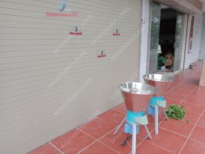 Máy xay rau muốngcây bèo tây phễu INOX không gỉ siêu bền