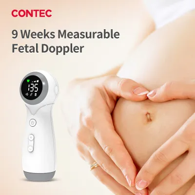CONTEC10D Pocket Fetal Doppler 2.5Mhz Fetal Monitor Prenatal Heart Rate Monitor Battery Rechangeable