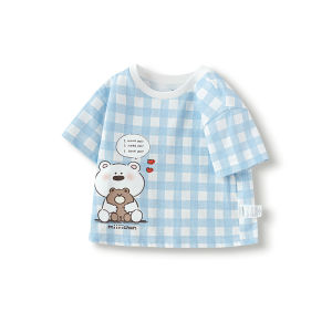 balabala Girls Short Sleeve T-Shirt Cotton Quick Dry Summer 2025 Toddler