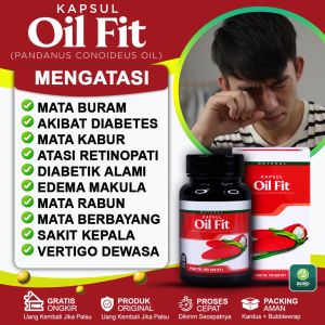 Obat Mata Buram Akibat Diabetes Mata Kabur Penyakit Retinopati Diabetik Edema Makula Penglihatan Buram Kerusakan Retina ( Bagian Belakang Mata ) - Oil Fit 50 Kapsul Multikhasiat 100% Minyak Buah Merah Papua Kualitas Premium