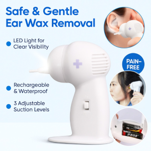 Electric Ear Cleaner  Safety Electric Cordless Vacuum Ear Cleaner Wax Remover Painless Cleaning Tool