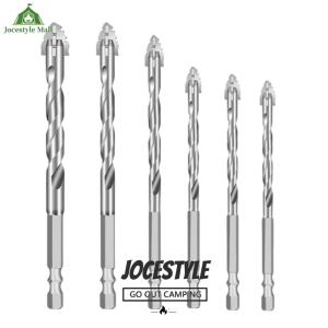 [Jocestyle Mall] 6PCS 4-Blade Saw Tooth Eccentric Drill Bit Hard Alloy Four-Edge Eccentric Drill Bit Four-Edge Serrated Drill Bits Sawtooth Drill Bit for Wood/Concrete