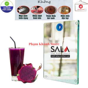 Thớt Kính Cường Lực SaLa Cao Cấp Đảm Bảo Vệ Sinh An Toàn Có Móc Treo Tiện Dụng